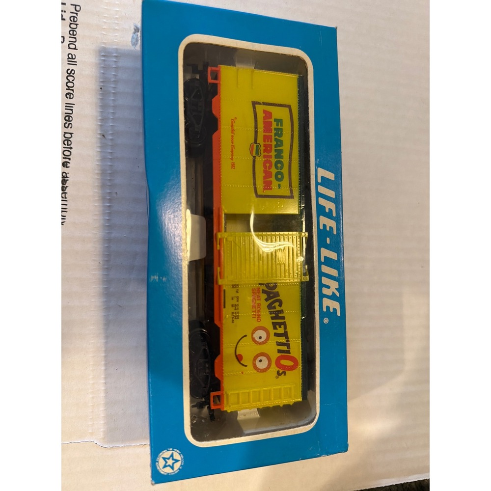 Life-Like HO Scale Franco-American Spaghettio's Boxcar Model Train Vintage New